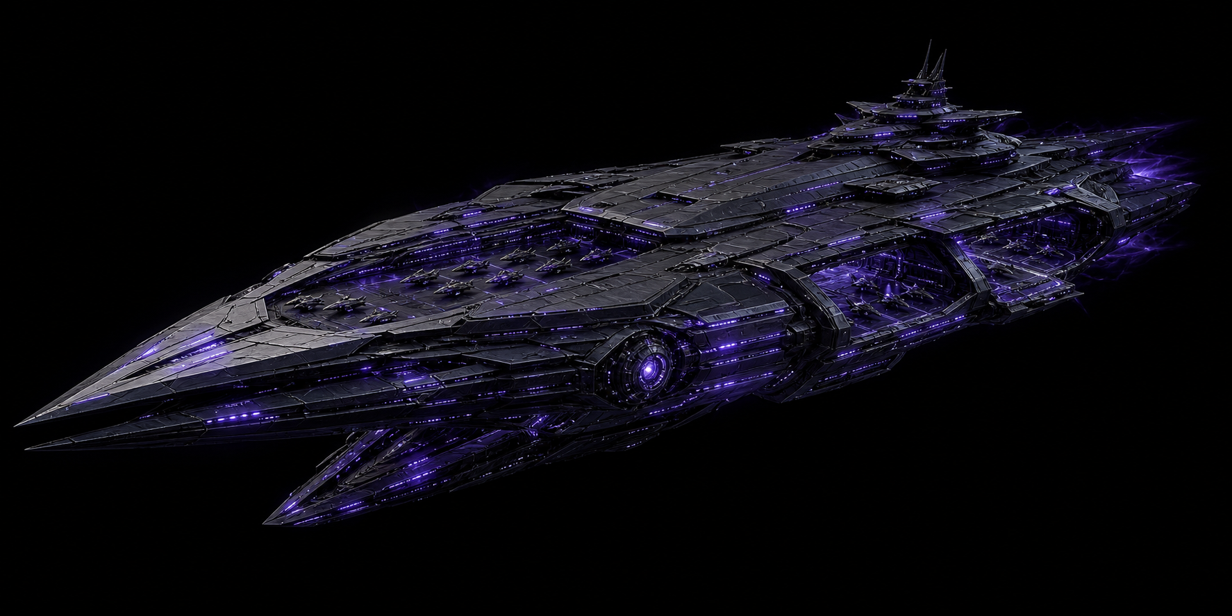 Ghost Carrier — carrier class spaceship of the void-syndicate card art